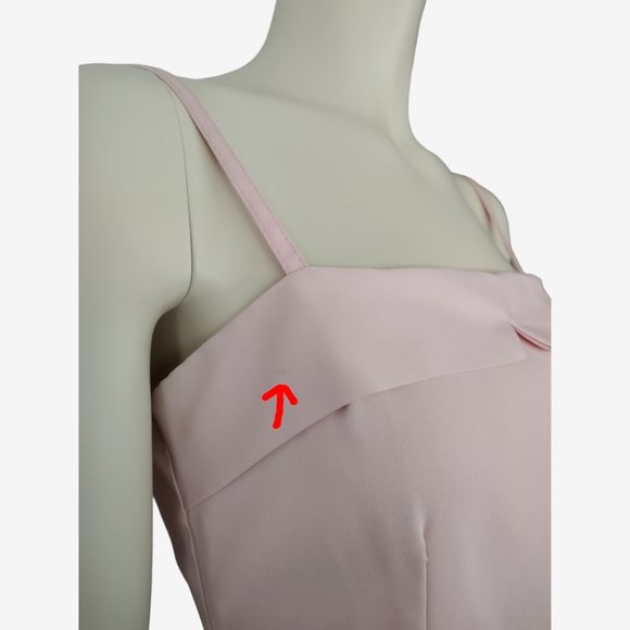 Vintage 1990s Pia Baby Pink Spaghetti Strap Mini Sheath Dress Size 6 / 8 - Picture 14 of 15